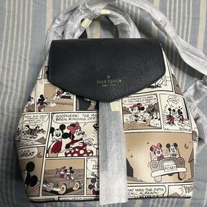 Kate Spade Black and Cream Mickey Mouse Backpack